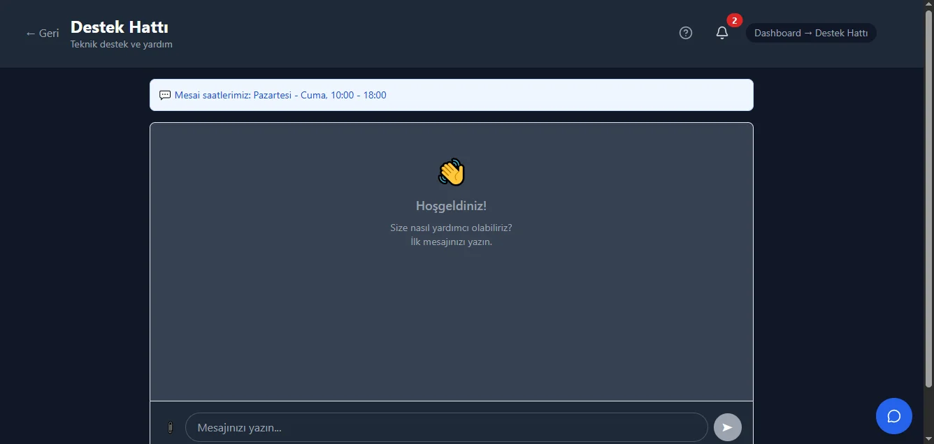 Canlı Destek Modülü screenshot
